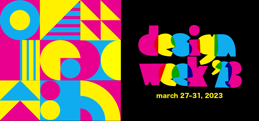 colorful graphic of 2023 Design Week header with text 